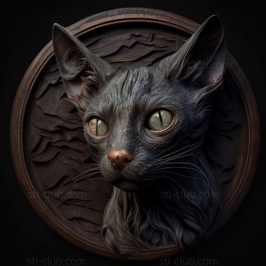 3D model st Lykoi cat (STL)